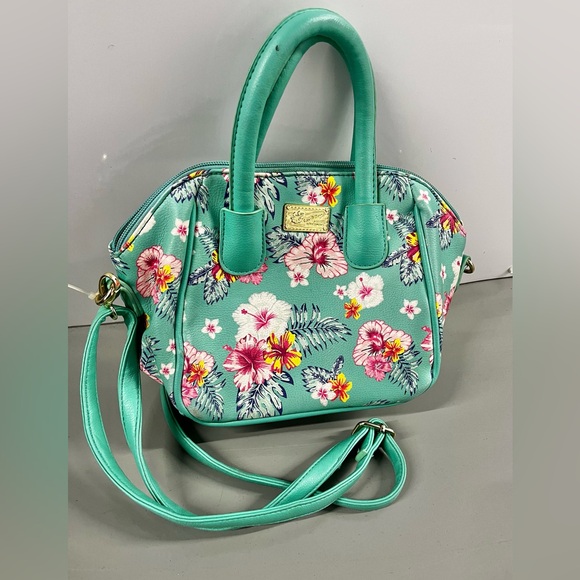 Luv Betsey by Betsey Johnson Mint Green Floral Print Mini Satchel - Picture 1 of 4